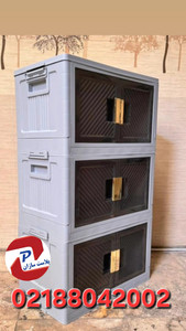 کابینت تاشو ( فایل ) پلاستیکی لوکس چرخدار 3 طبقه