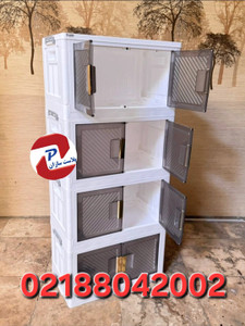 کابینت تاشو ( فایل ) پلاستیکی لوکس چرخدار 4طبقه