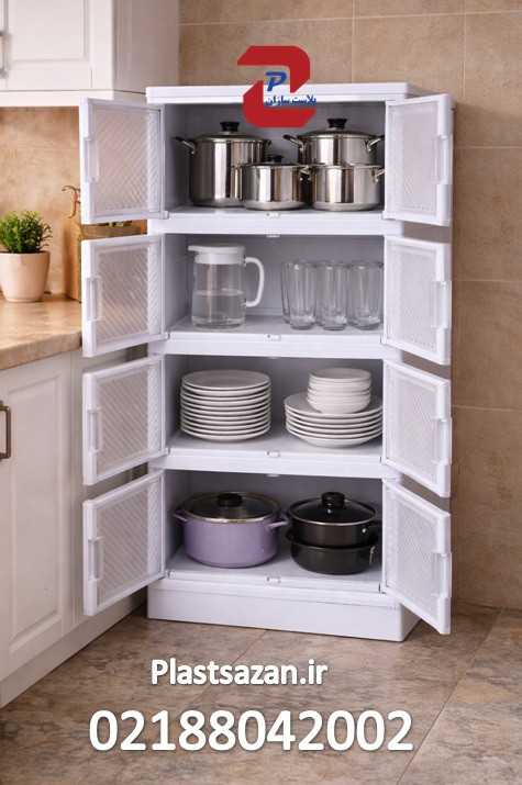 کابینت تاشو ( فایل ) پلاستیکی لوکس چرخدار 4طبقه